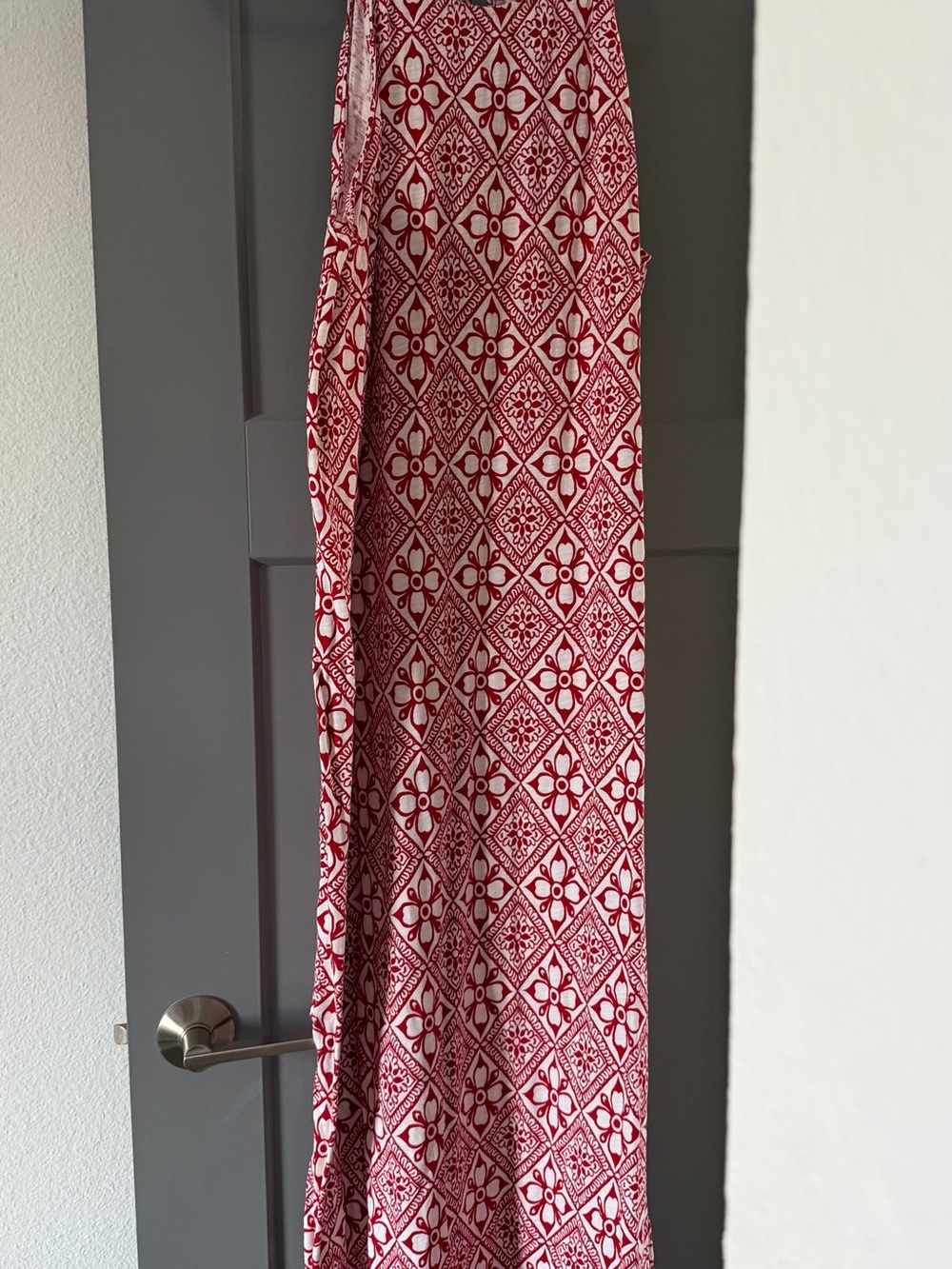Boden Red Patterned Maxi Dress